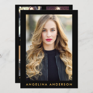 Modèle Acteur Carte Comp Or - 4 Photo Retour