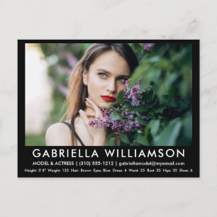 Modèle Acteur Carte Comp Photo Carte postale noire