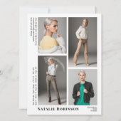 Modèle Acteur carte composite Modèle 5 photo (Dos)