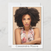 Modèle Acteur Carte composite Modèle photo moderne (Devant)