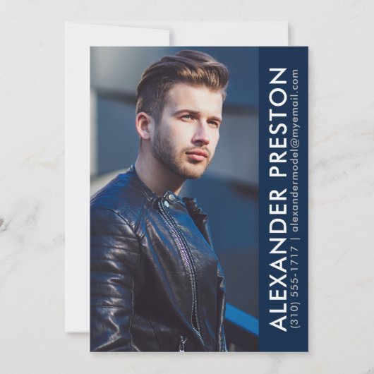 Modèle Acteur Carte photo Comp 5x7 Dk Blue AP (Devant)