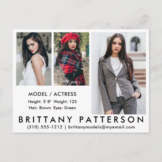 Modèle Acteur Carte postale Comp Carte postale 3 P (Devant)