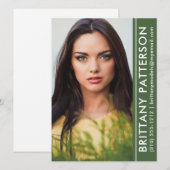 Modèle Acteur Photo Pro Carte Comp verte (Devant / Derrière)