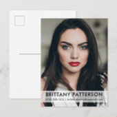 Modèle Actor 1 Carte postale Comp Photo Carte Wht (Devant / Derrière)