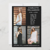 Modèle Actor 3 Carte photo Comp 5x7 noir (Devant)