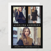 Modèle Actor 3 - Carte photo Comp - Noir avant (Devant / Derrière)