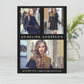 Modèle Actor 3 - Carte photo Comp - Noir avant (Debout devant)