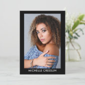 Modèle Actor 3 photo Retour Comp Carte Zed 5x7 noi (Debout devant)