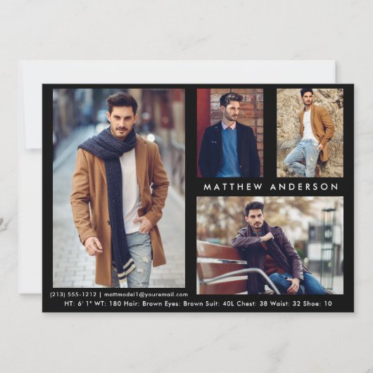 Modèle Actor 4 Photo - Carte Comp Avant Bleue (Devant)