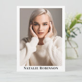 Modèle Actor 5 Portefeuille photo Modèle de carte  (Debout devant)