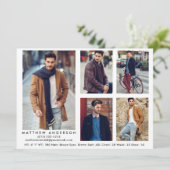 Modèle Actor Comp Card Blanc - 5 Photos (Debout devant)