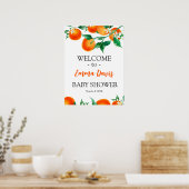 Modèle Affiche de bienvenue Baby shower orange (Cuisine)