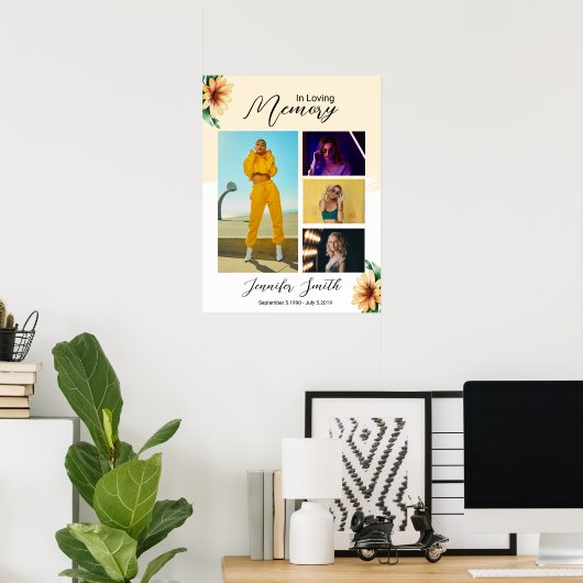 Modèle Affiche de bienvenue funéraire (Bureau à domicile)