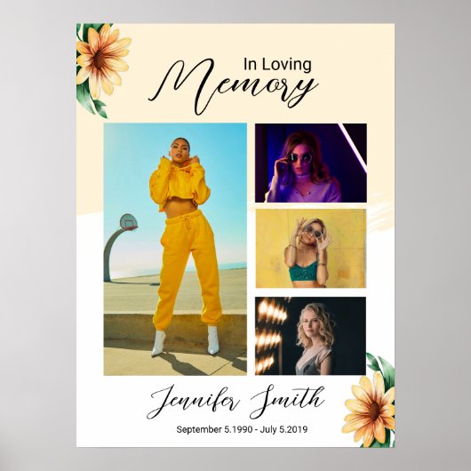 Modèle Affiche de bienvenue funéraire (Devant)