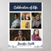 Modèle Affiche de bienvenue funéraire floral (Devant)