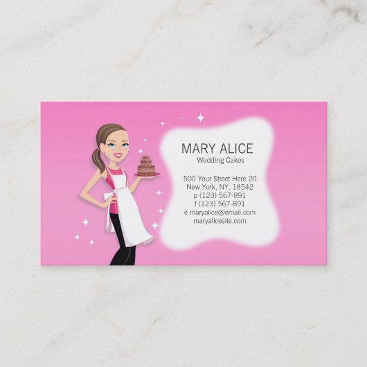 Modèle amical de carte de visite de cuisson (Devant)