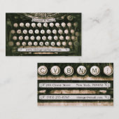 Modèle antique vintage de carte de visite de (Devant / Derrière)