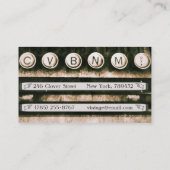 Modèle antique vintage de carte de visite de (Dos)