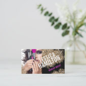 Modèle audacieux de carte de visite de maquilleur (Debout devant)