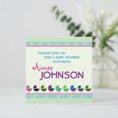 Modèle baby shower Invitation (Debout devant)