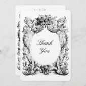 Modèle baroque Rococo Carte de remerciements (Devant / Derrière)