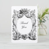 Modèle baroque Rococo Carte de remerciements (Debout devant)