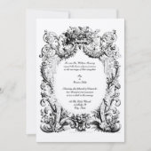 Modèle baroque Rococo Faire-part de mariage (Devant)