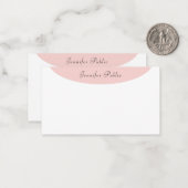 Modèle blanc blanc rose pâle, écrit à la main (Devant/Arrière en situation)