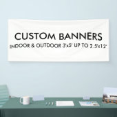 Modèle blanc de bannière personnalisée 6'x2.5' (Salon professionnel)