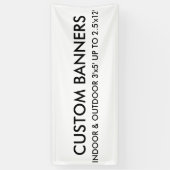 Modèle blanc de bannière personnalisée 6'x2.5' (Vertical)