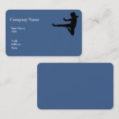 Modèle blanc de base Carte de visite kick karate (Devant / Derrière)