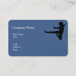 Modèle blanc de base Carte de visite kick karate