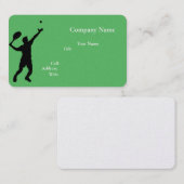 Modèle blanc de base tennis Carte de visite (Devant / Derrière)