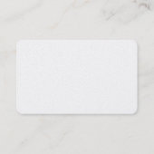 Modèle blanc de base tennis Carte de visite (Dos)