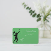 Modèle blanc de base tennis Carte de visite (Debout devant)