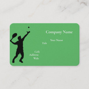 Modèle blanc de base tennis Carte de visite