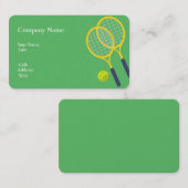 Modèle blanc de base tennis Carte de visite (Devant / Derrière)