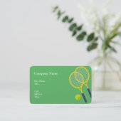 Modèle blanc de base tennis Carte de visite (Debout devant)