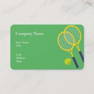 Modèle blanc de base tennis Carte de visite