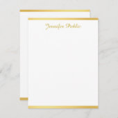 Modèle blanc or Nom du script main Vertical (Devant / Derrière)