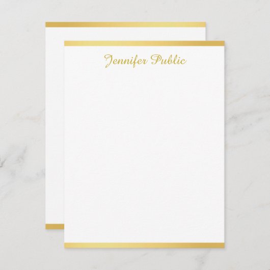 Modèle blanc or Nom du script main Vertical (Devant / Derrière)