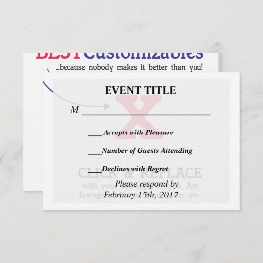 Modèle blanc personnalisé (Devant / Derrière)