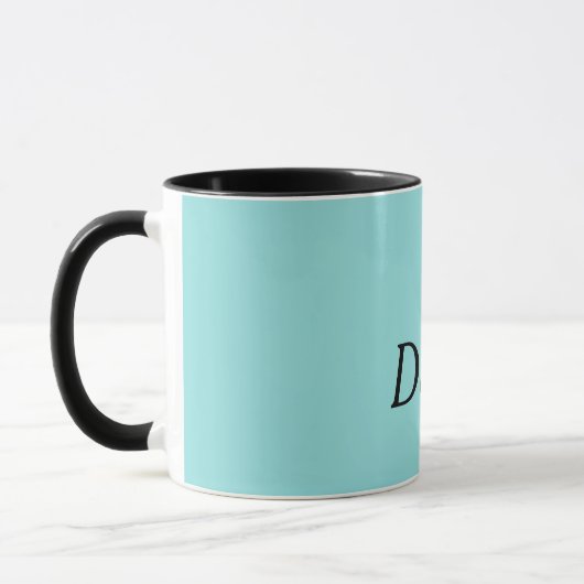 Modèle, bleu Aqua couleur uni Mug (Gauche)