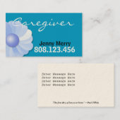 Modèle bleu de carte de visite de travailleur (Devant / Derrière)