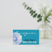 Modèle bleu de carte de visite de travailleur (Debout devant)