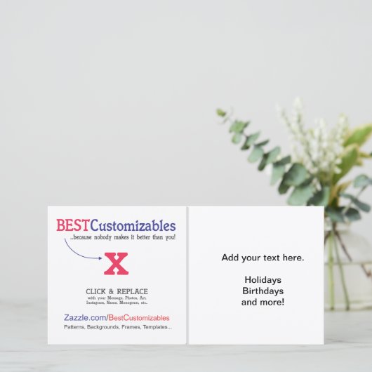 Modèle cadeau blanc personnalisable (Debout devant)