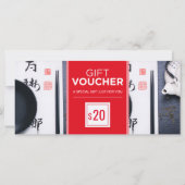 Modèle cadeau de chèque-cadeau de restaurant rouge (Dos)