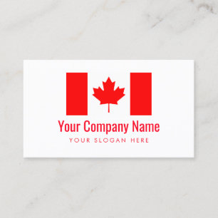 Modèle canadien de carte de visite de logo de