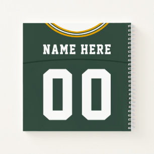 Modèle Carnet de football Jersey personnalisable