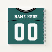 Modèle Carnet de football Jersey personnalisable (Dos)